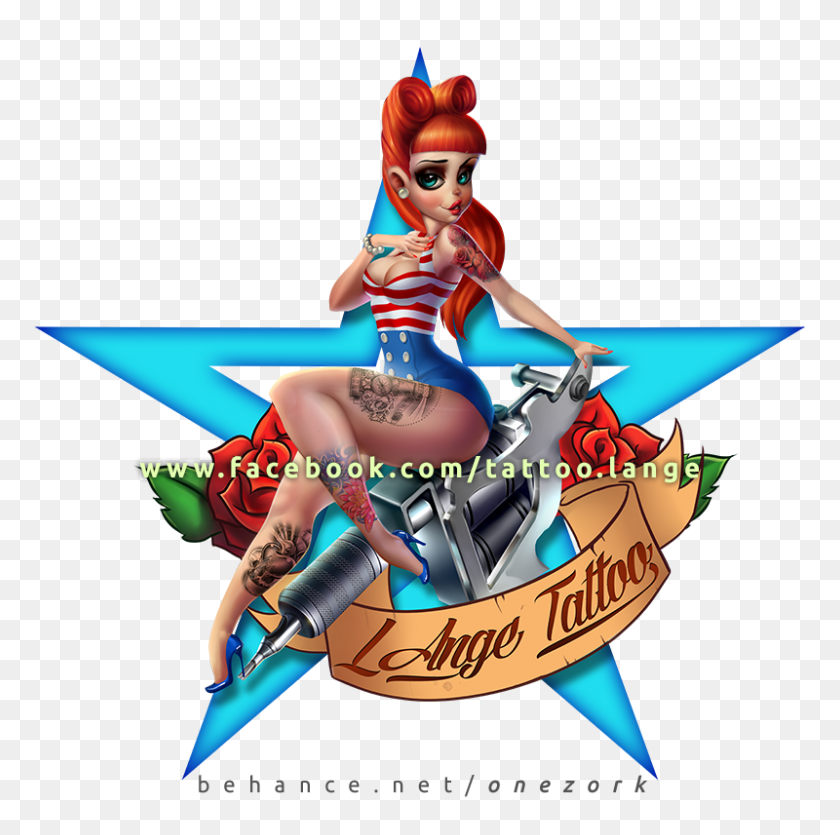 800x795 Tattoo Pinup - Pin Up Girl PNG