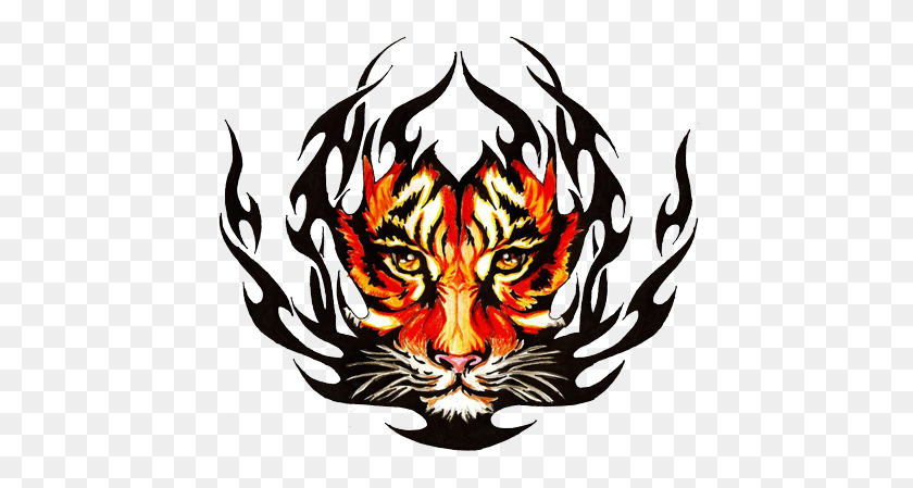 450x389 Tattoo Png Images Transparent Free Download - Tiger Face PNG