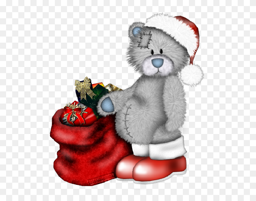 600x600 Tatty Teddy Xmas Clipart - Christmas Teddy Bear Clipart