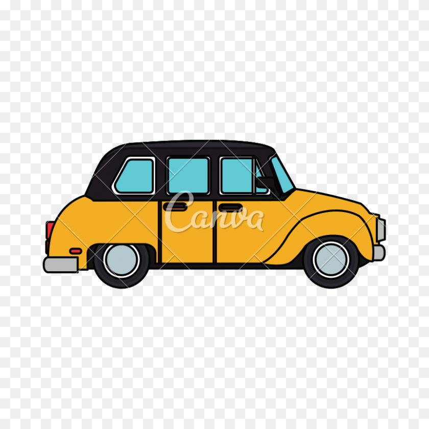 800x800 Taxi Cab Vector - Taxi Cab Clipart