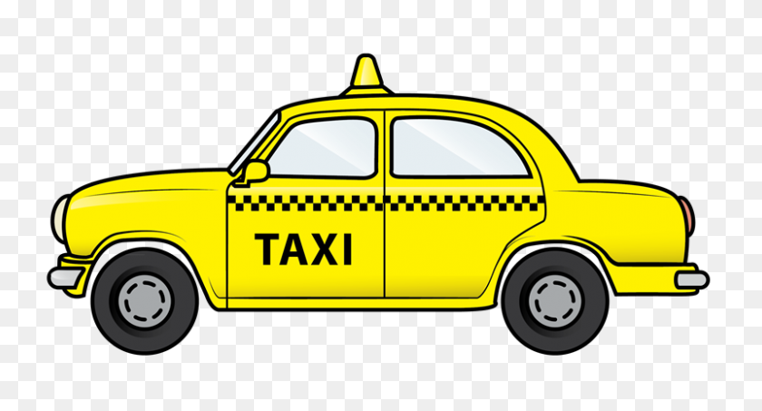 800x404 Такси Клипарт Багажник - Желтый Автомобиль Клипарт