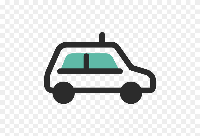 512x512 Иконка Такси Цветной Штрих - Такси Png