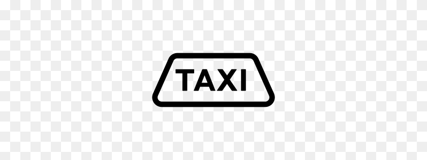 256x256 Taxi Sign Icon Line Iconset Iconsmind - Taxi PNG