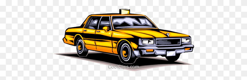 480x212 Taxicab Royalty Free Vector Clip Art Illustration - Taxi Cab Clipart