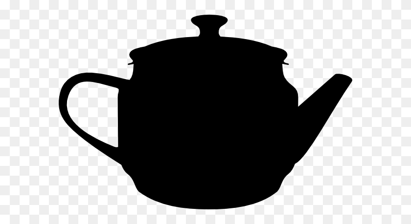 600x399 Tea Black Pot Clip Art - Tea Clipart Black And White