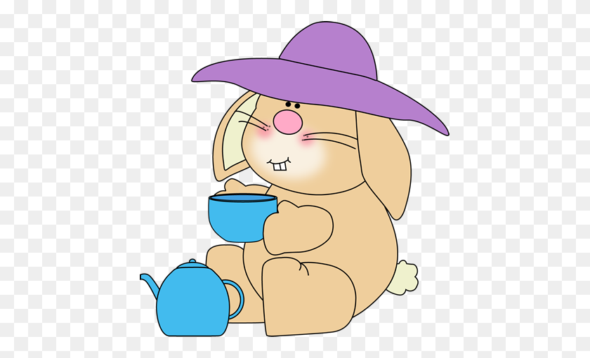 441x450 Tea Clipart Easter Hat - Easter Sunday Clipart