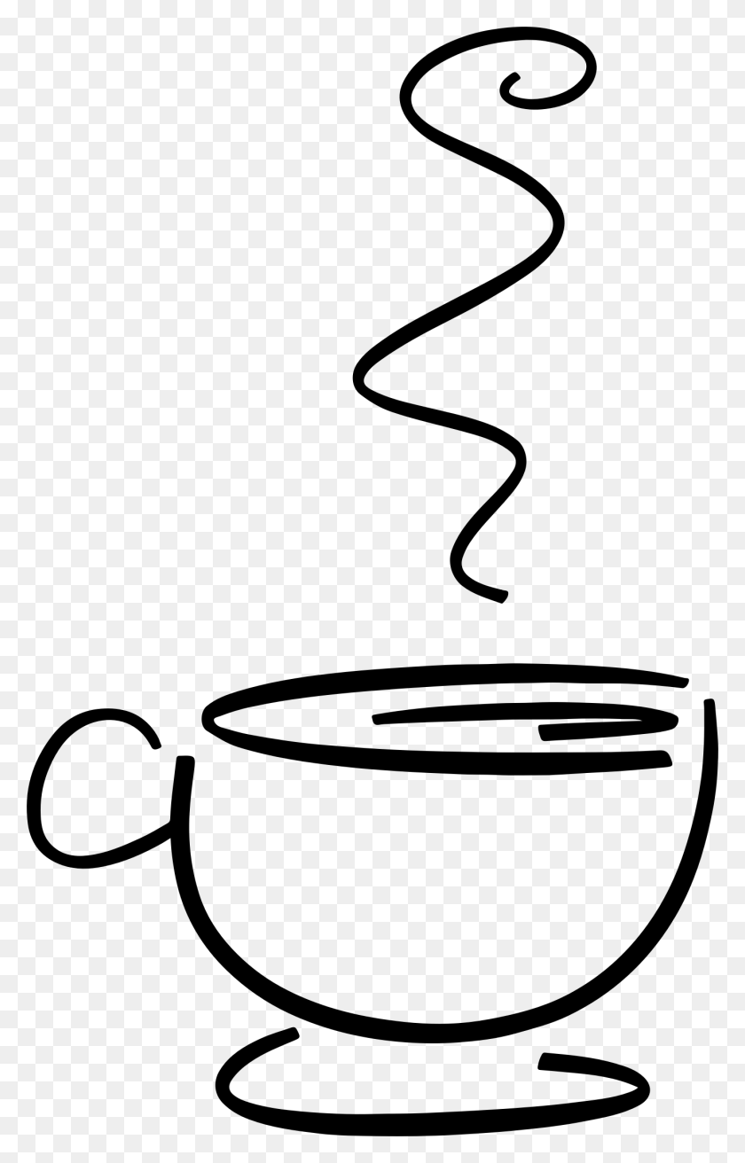 1382x2220 Tea Clipart Hot Beverage - Herbs Clipart Black And White