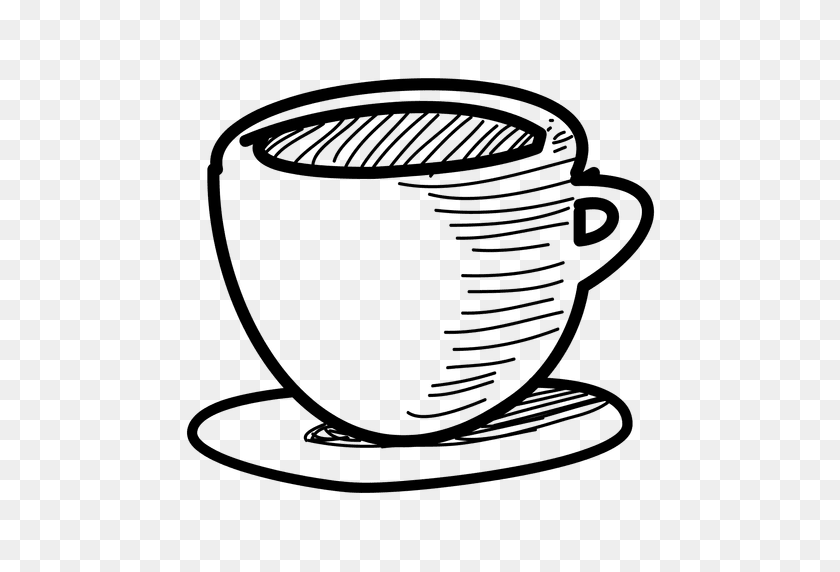 512x512 Tea Cup Hand Drawn - Tea Cup PNG