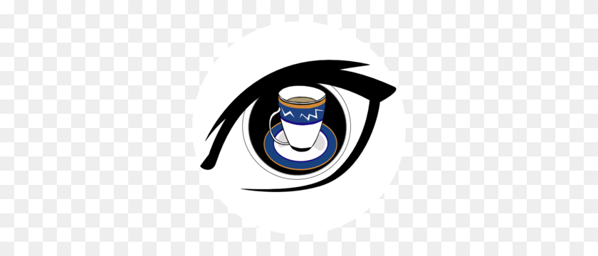 300x300 Tea Cup On Eye Clip Art - Tea Cup And Saucer Clipart