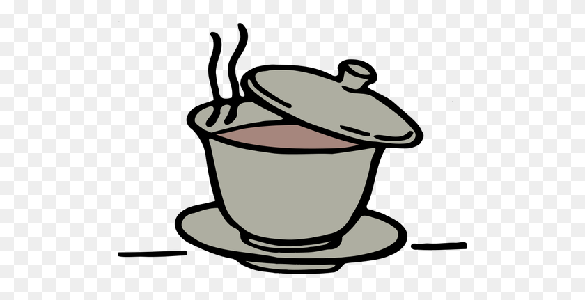 500x371 Tea Cup Outline - Tea Cup Clipart Black And White