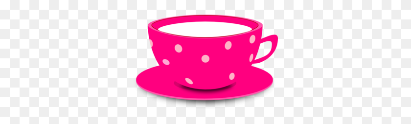 297x195 Tea Cup Pink Clip Art - Vintage Teacup Clipart