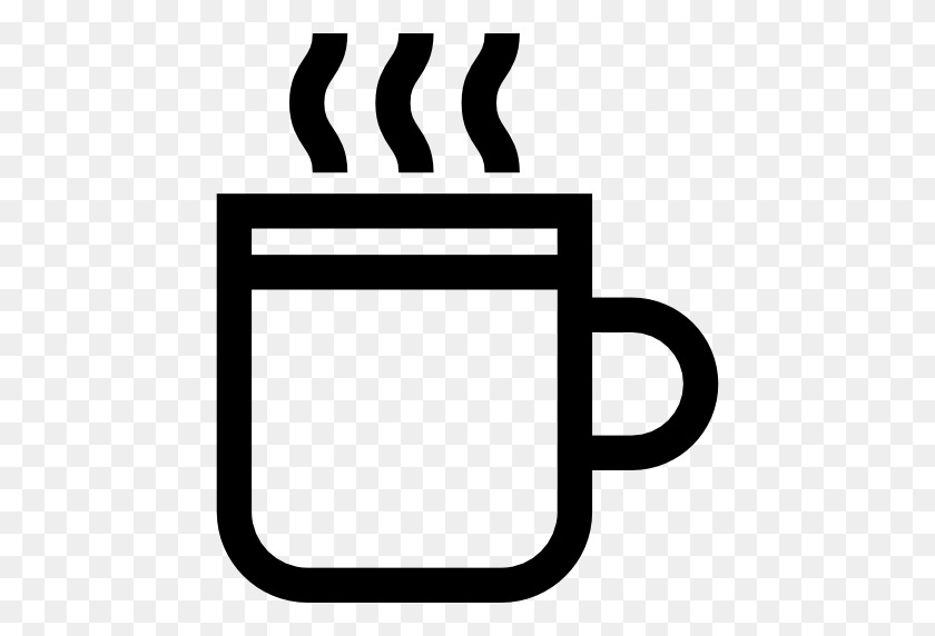 512x512 Tea, Food, Drinks, Coffee Cup, Hot Drink, Coffee Shop Icon - Coffee Mug Clipart Black And White