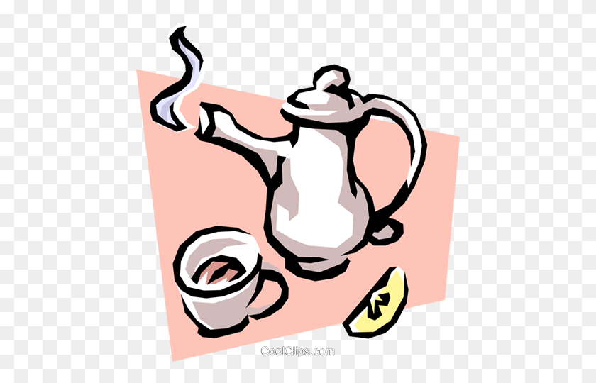 456x480 Tea Party Royalty Free Vector Clip Art Illustration - Refreshments Clipart