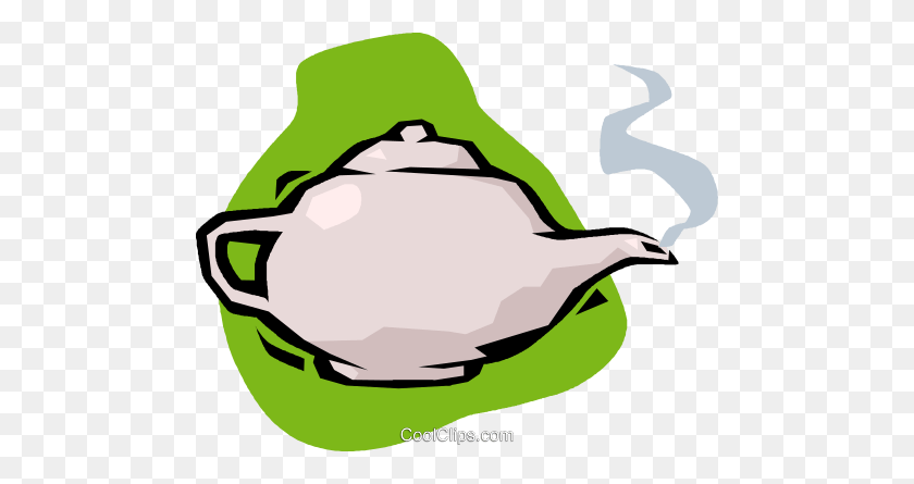 480x385 Tea Pot Royalty Free Vector Clip Art Illustration - Tea Kettle Clipart