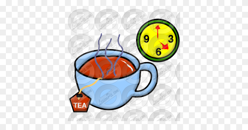 380x380 Tea Time Picture For Classroom Therapy Use - Tea Time Clipart
