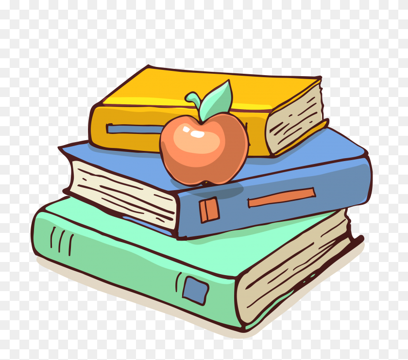 2675x2342 Teacher Books Holding Apple Extra Stacks Clip Art - Blonde Teacher Clipart