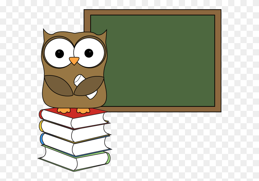 597x528 Teacher Owl Clip Art - Animals Reading Clipart