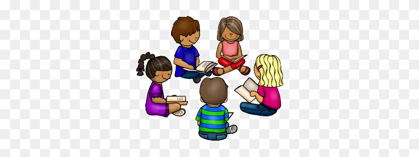 300x256 Teacher Reading To Kids Clip Art - Teacher Reading Clipart