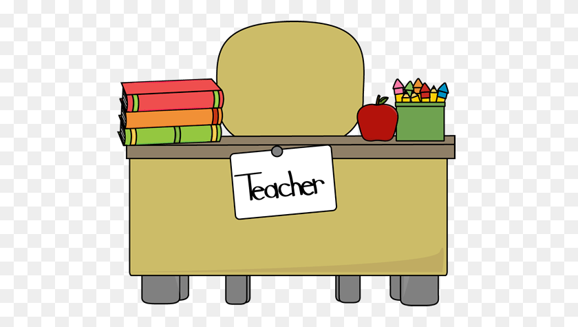 500x415 Teacher's Desk Clip Art Teacher's Desk Vector Image, Teacher Clip - Organizer Clipart