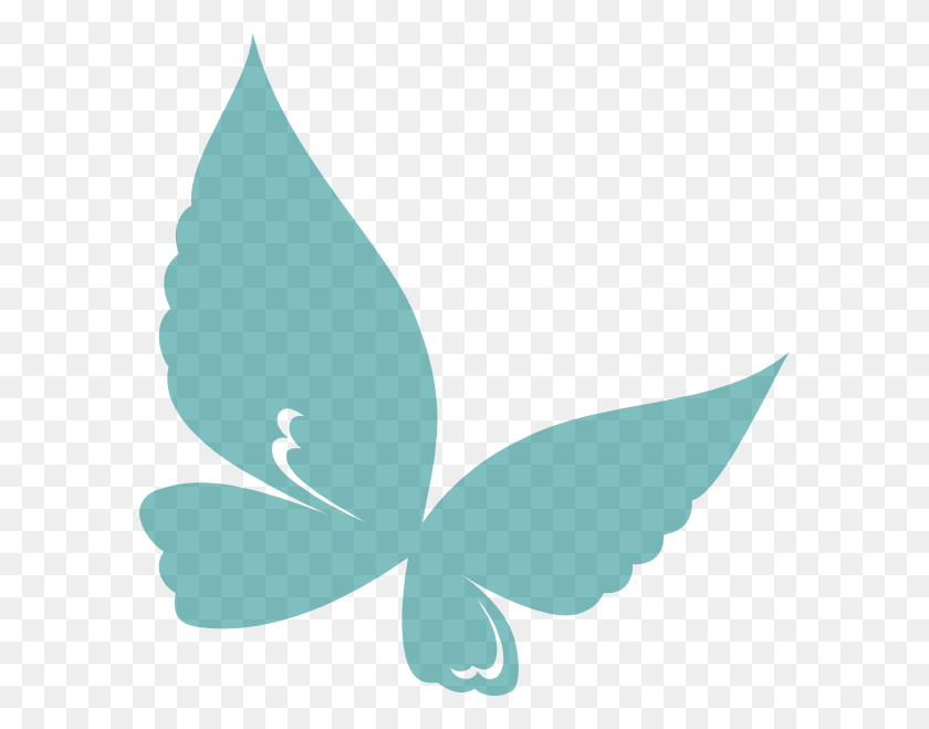588x599 Teal Butterfly Clip Art - Pledge Clipart