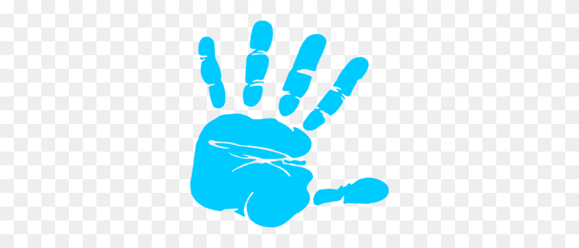 288x300 Teal Clipart Hand - Right Hand Clipart