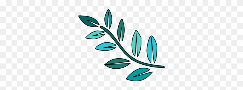 298x252 Teal Leaves Clip Art - Illegal Clipart