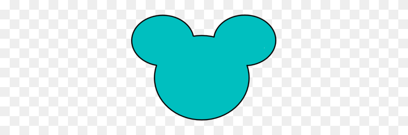 299x219 Teal Mickey Mouse Outline Clip Art - Mickey Mouse Number 1 Clipart