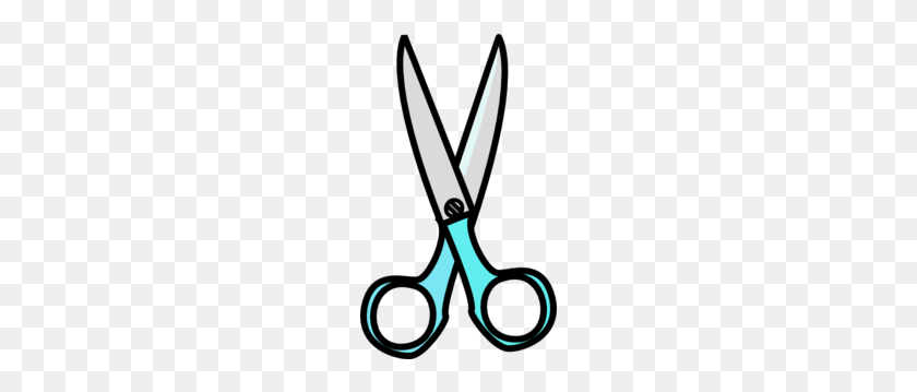180x299 Teal Scissors Clip Art - Barber Scissors Clipart