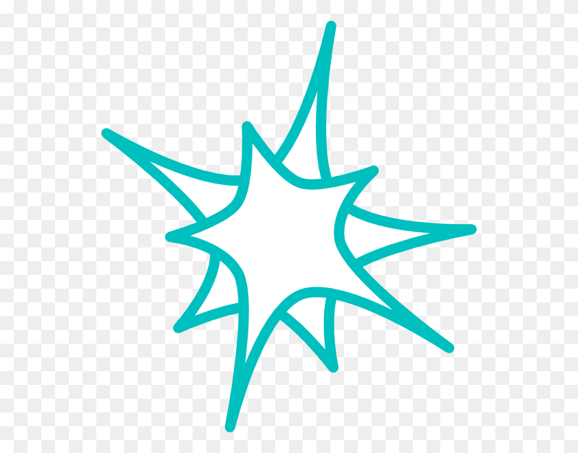 546x599 Бирюзовая Звезда Клипарты Скачать Бесплатно Картинки - Звездообразование Клипарт