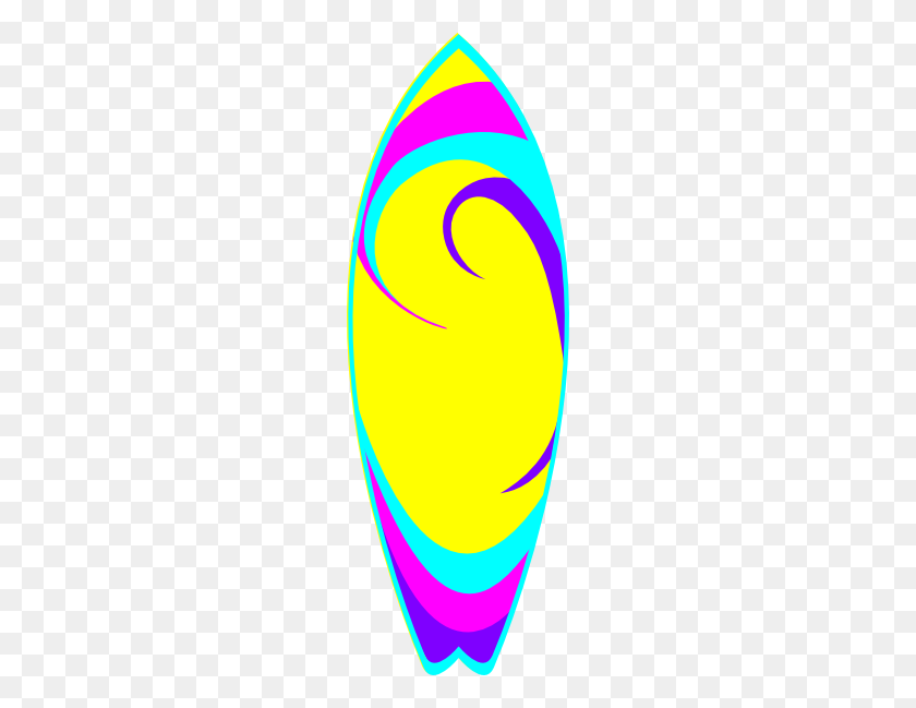 204x589 Teal Surfboard Clip Art - Surfboard Clipart