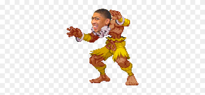 628x329 Team Usa Players If They Were Street Fighter Characters - Anthony Davis PNG