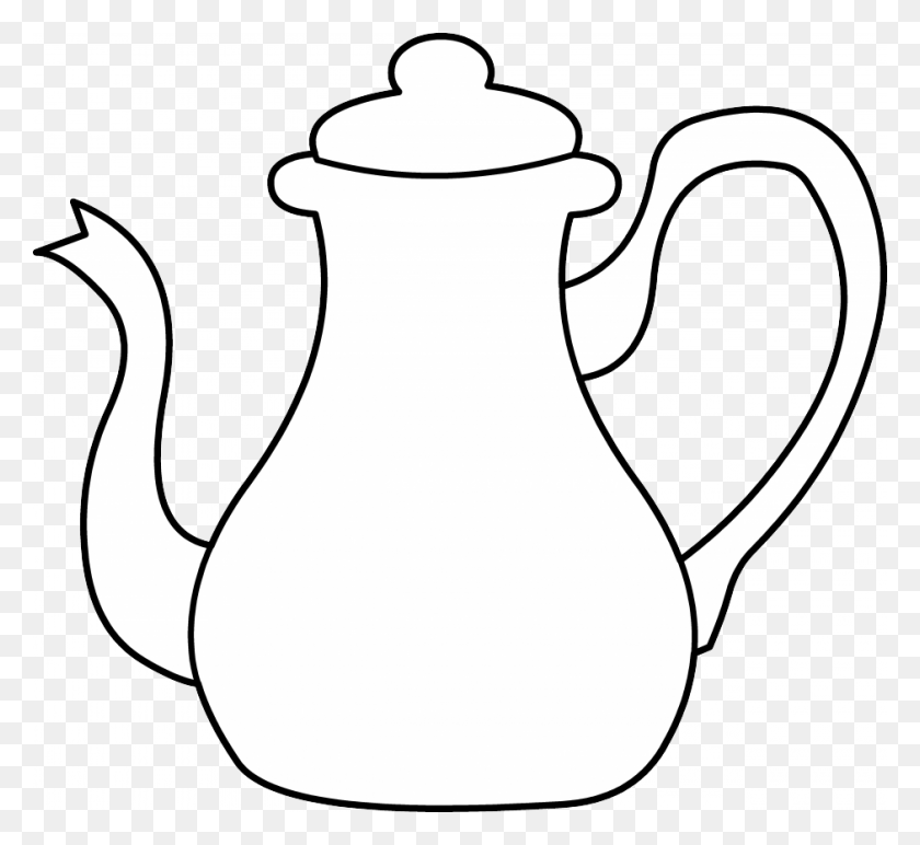 940x859 Teapot Clipart Black And White - Tea Clipart Black And White