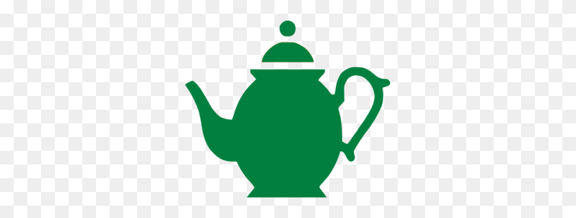 299x258 Teapot Clipart Green - Tea Set Clipart