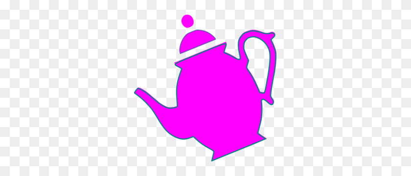 291x300 Teapot Clipart Pink Teapot - Pouring Water Clipart