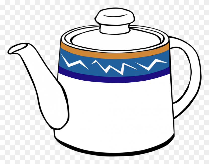 979x750 Teapot Kettle Drawing Download - No Food Or Drink Clipart