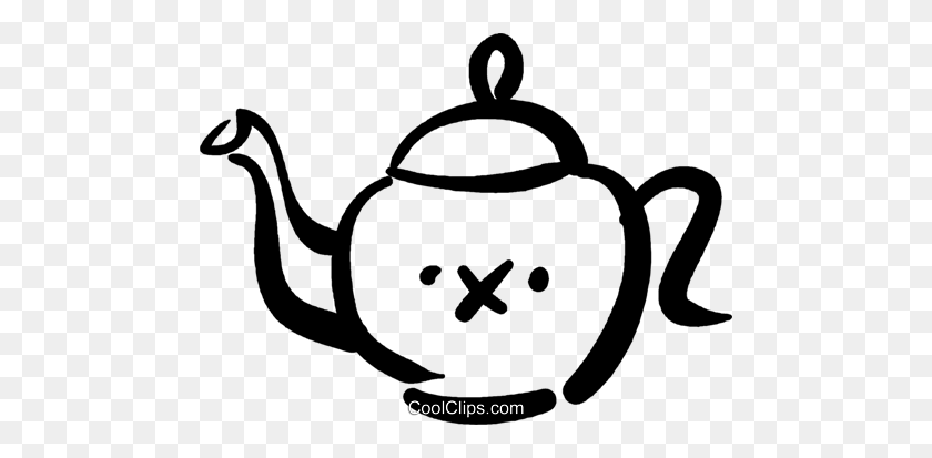 480x353 Teapot Royalty Free Vector Clip Art Illustration - Teapot Clipart