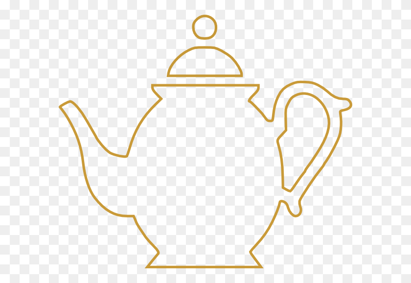 600x518 Teapot Teacup Cliparts - Tea Cup Clipart Black And White