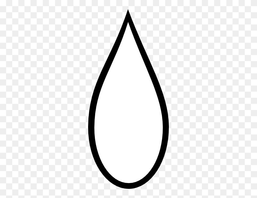 264x588 Tears Clipart Large Water Drop - Water Drop Clipart Black And White