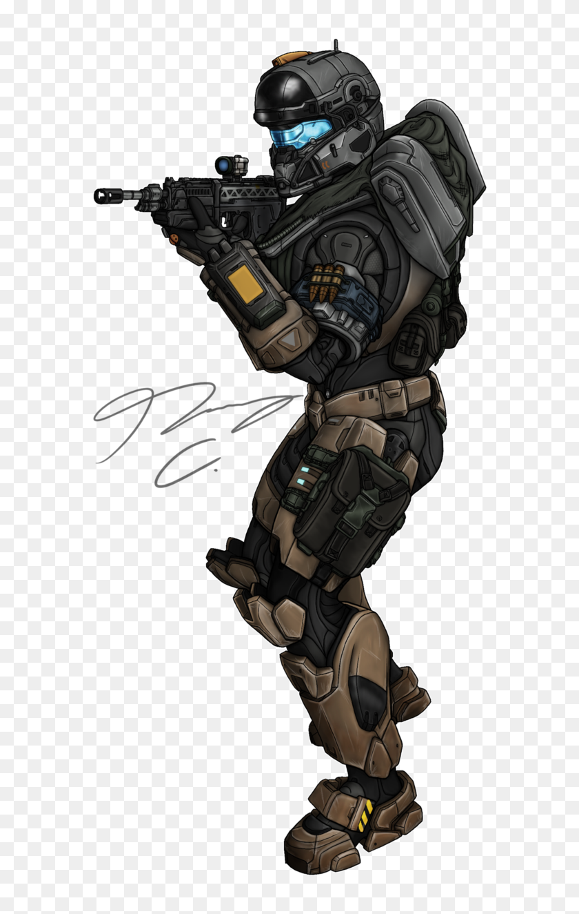 632x1264 Tech Armor Concept Halo Spartan - Halo 5 PNG
