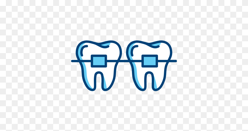 768x384 Technology Friends And Family Dental Health - Tooth With Braces Clipart