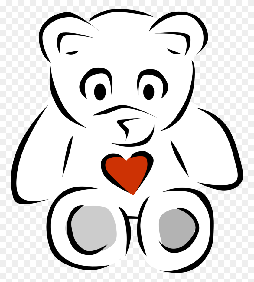 768x871 Teddy Bear Black And White Black And White Pictures Of Bears - Cute Bear Clipart
