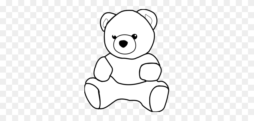 281x340 Teddy Bear Clip Art Christmas Stuffed Animals Cuddly Toys Free - Toys Clipart Black And White