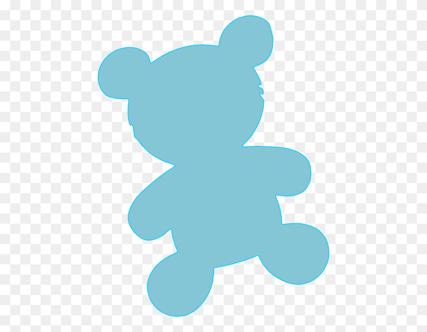 456x593 Teddy Bear Clipart Baby Blue - Blue Clipart