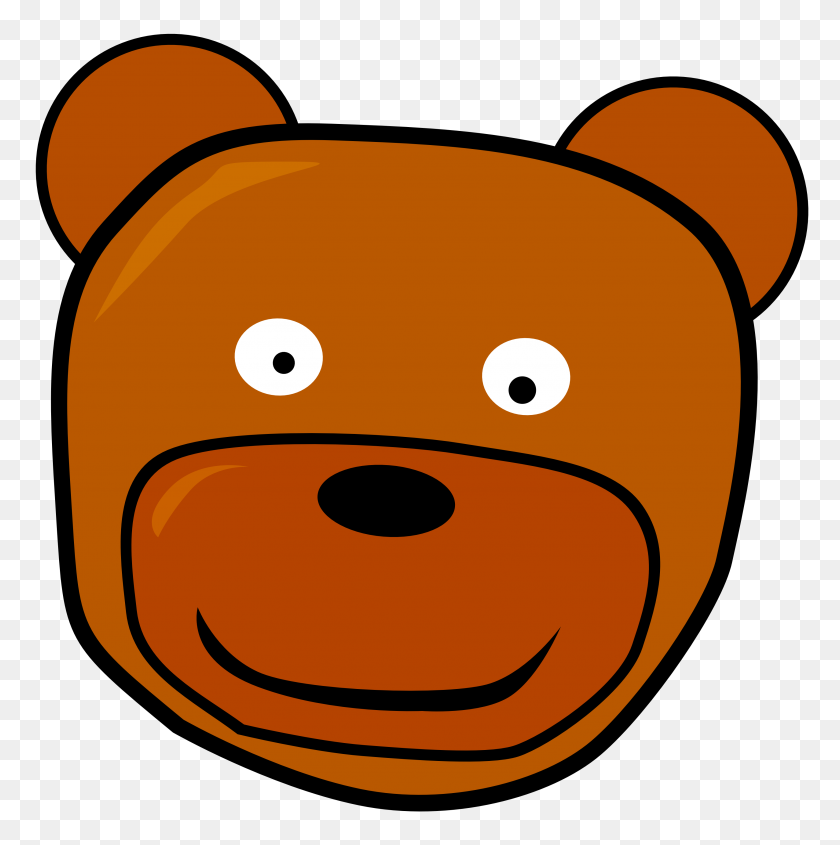 3333x3358 Teddy Bear Clipart Cute Bear Head - Brown Bear Clipart