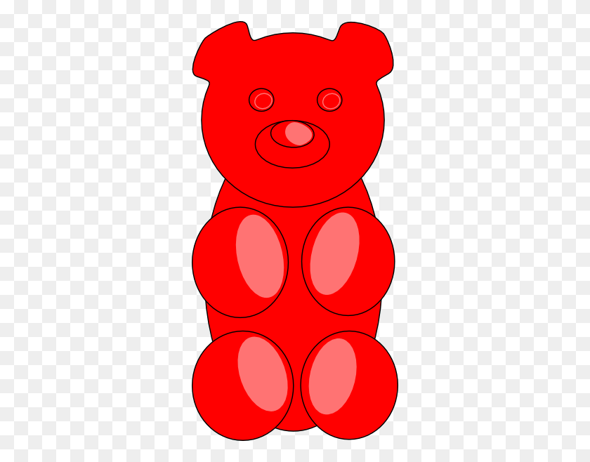 294x598 Teddy Bear Clipart Gummy Bear - Bear Clipart Face