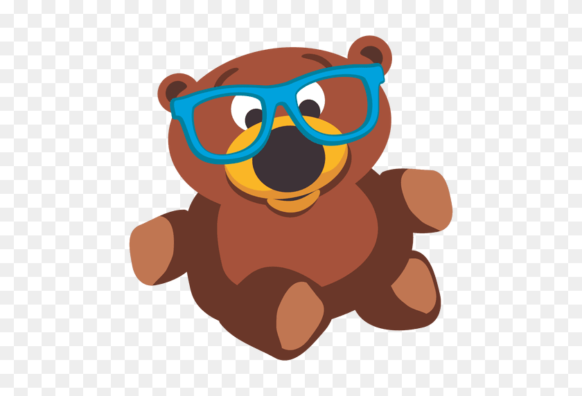 512x512 Teddy Bear Doll With Glasses - Doll PNG