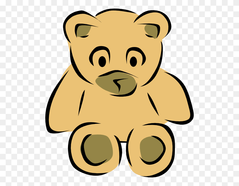 522x593 Teddy Bear Outline Clip Art - Bear Face Clipart