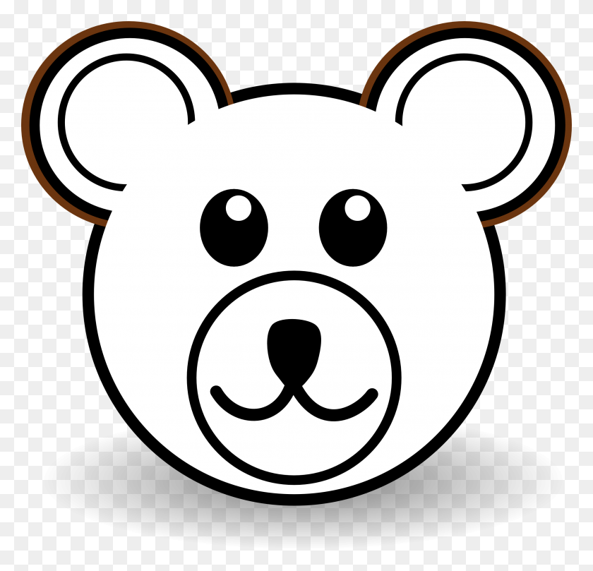 2555x2456 Teddy Clipart Face - Pajama Clipart Black And White