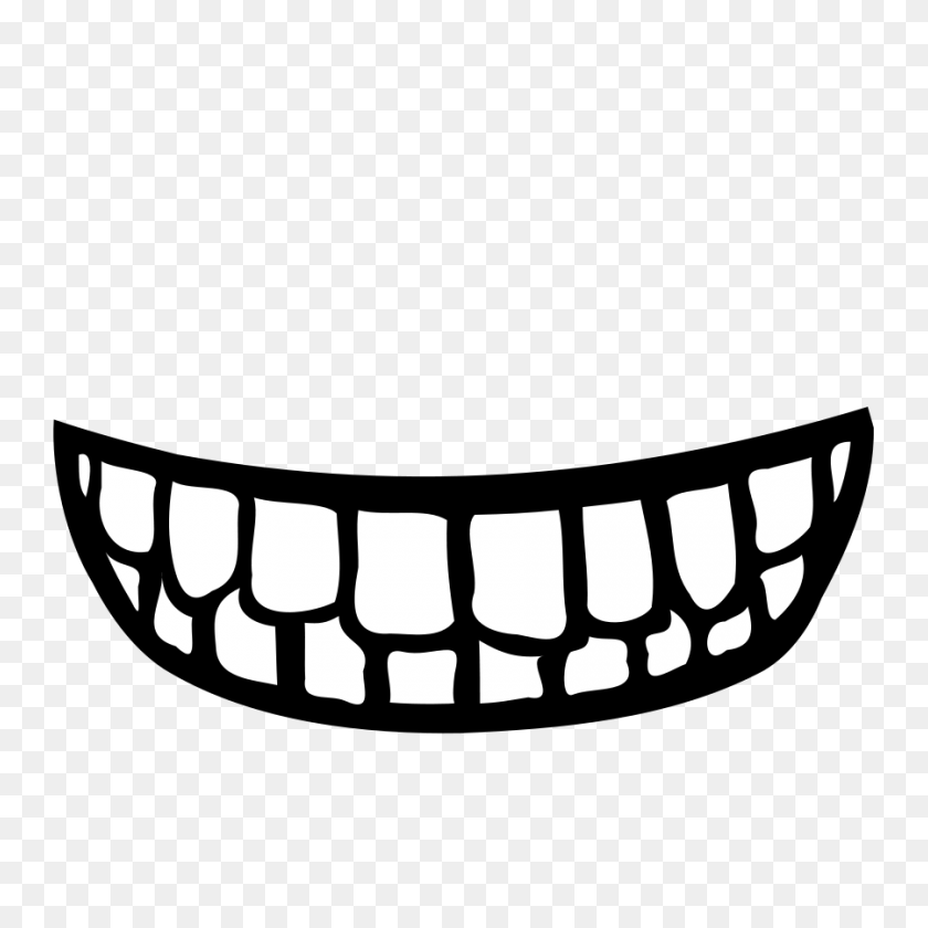 900x900 Teeth Clip Art Image Black - Veterans Day Clipart Black And White