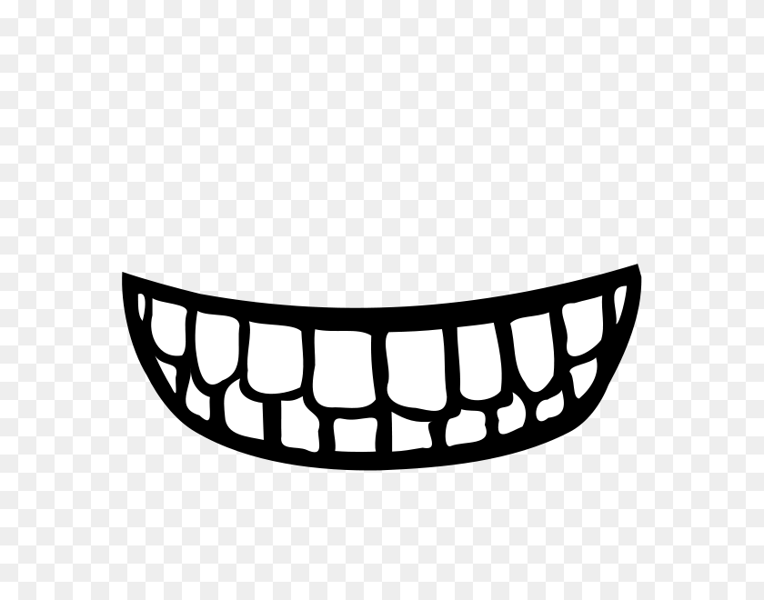 600x600 Teeth Clipart Black And White - Tooth Images Clip Art